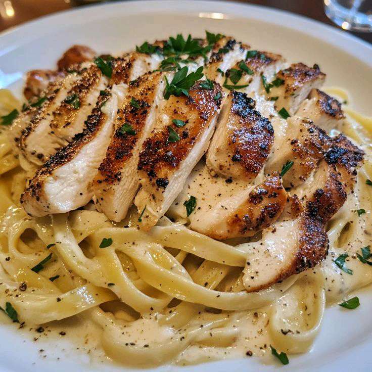 pâtes au poulet