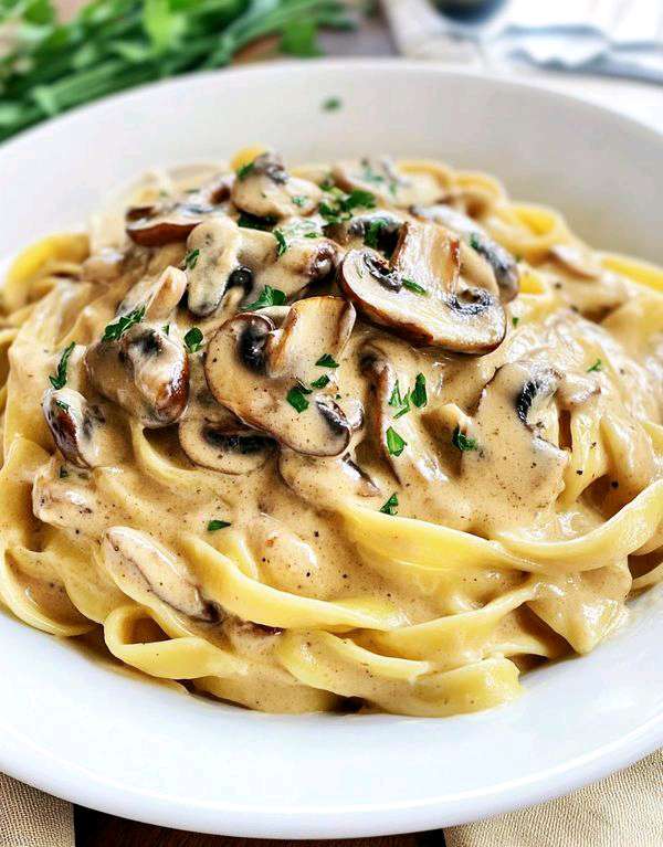 pâte au champignons