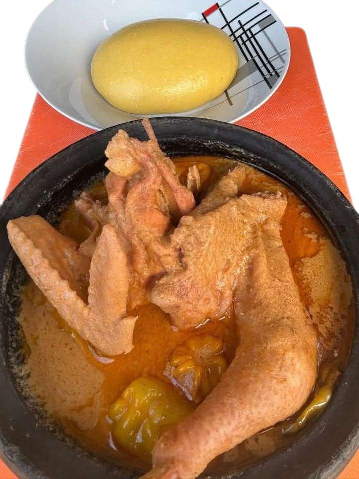 foutou sauce arachide poulet